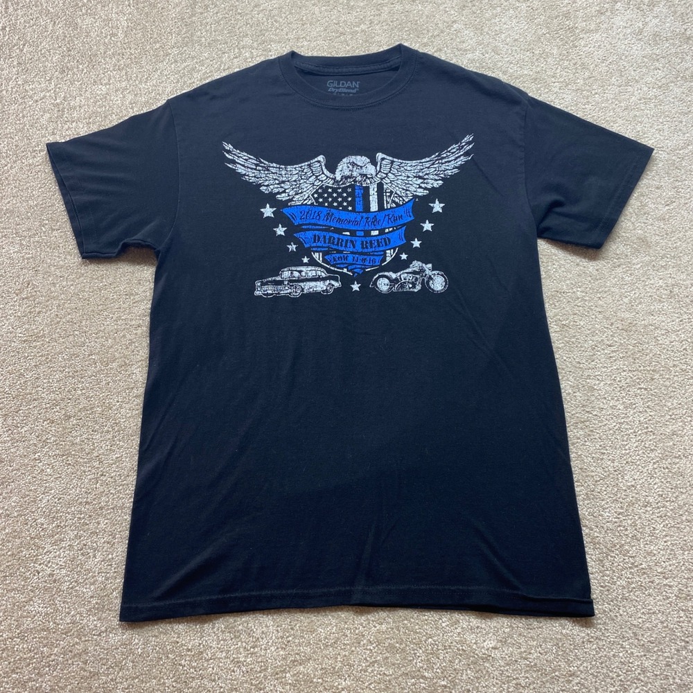 Darrin Reed Memorial Ride Run 2018 Shirt Mens Medium Crew Neck Motorcycle Car